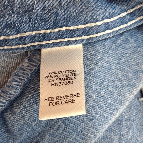 Est 1946 Cato Denim Jeans Womens 26W‎ Blue Classic Fit Stretch Wide Leg Light - Picture 10 of 11